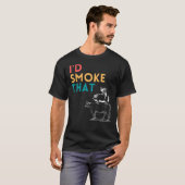 J'ai fumé ce T-shirt Chemise Traeger BBQ ID de fum (Devant entier)