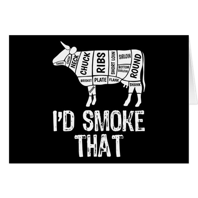 J'Ai Fumé Que Vache BBQ Fumer Grillation Barbecue (Devant horizontal)