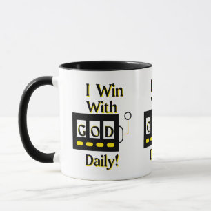J'Ai Gagné Avec Dieu Daily Mug À Deux Tons