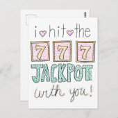 J'ai gagné le jackpot avec vous Carte postale (Devant / Derrière)