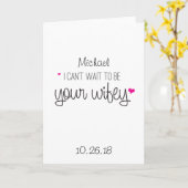 J'ai hâte d'être votre Mariage de mari de carte Wi (Fleur jaune)