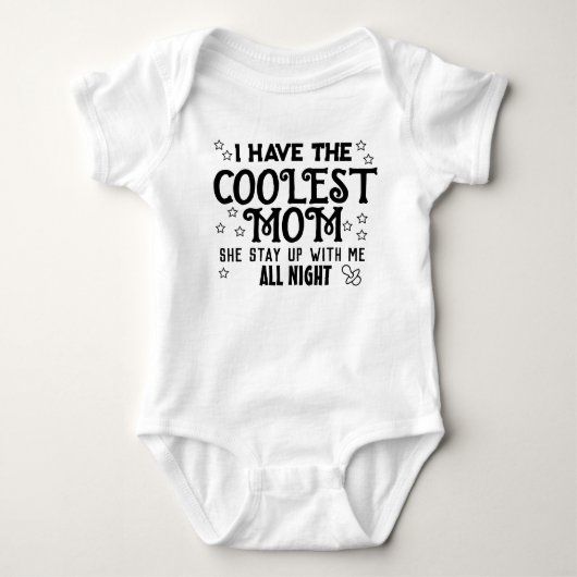 J'ai la maman la plus cool Body bébé (Devant)