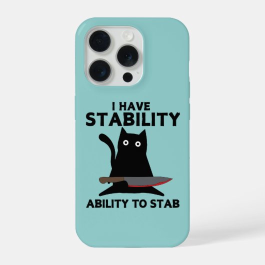 J'Ai La Stabilité De Stab Funny Chat Noir (Verso)