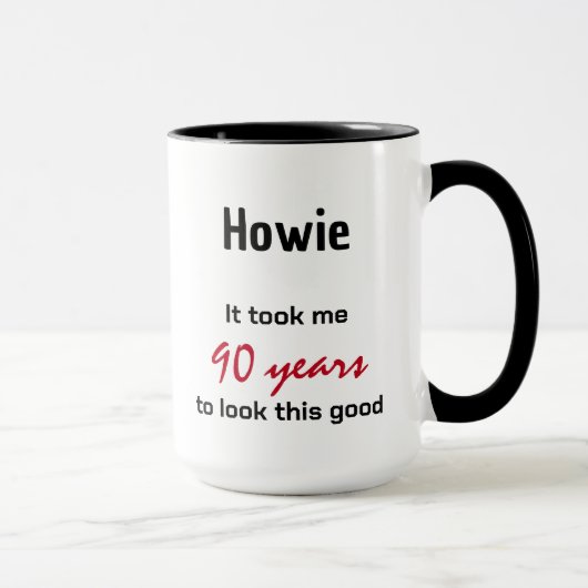 J'ai l'air bon Anniversaire Mug (Droite)