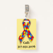 J'Ai L'Autisme Parfois Je M'EXÉCUTE - ID Badge App (Devant avec clip)