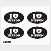 J'AI LE COEUR [AMOUR] STICKER OVAL NIPPON (Feuille)