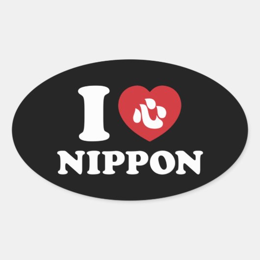 J'AI LE COEUR [AMOUR] STICKER OVAL NIPPON (Devant)
