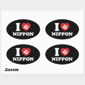 J'AI LE COEUR [AMOUR] STICKER OVAL NIPPON (Feuille)