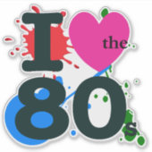 J'ai le coeur du Sticker des années 80 (Devant)
