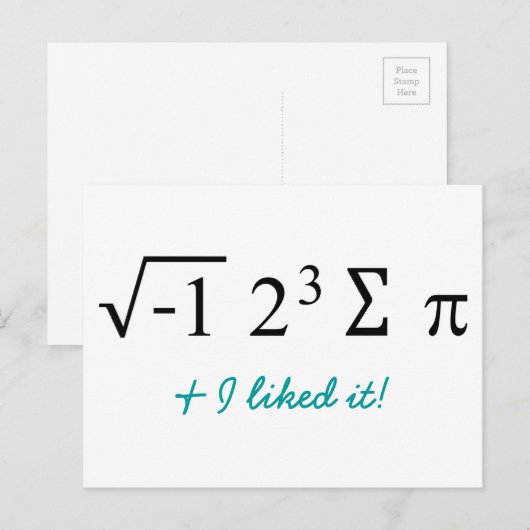 J'ai mangé de la tarte et j'ai aimé ça ! Carte pos (Devant / Derrière)