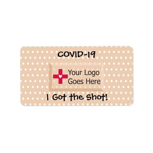 J'ai mon étiquette COVID-19 tiré sur un faux banda (Devant)