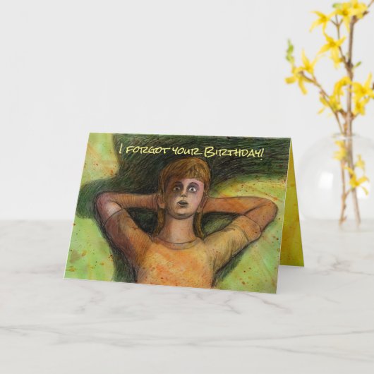 J'ai oublié votre carte d'anniversaire par Mike (Fleur jaune)