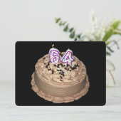 J'ai presque 64 ans... Carte d'invitation d'annive (Debout devant)