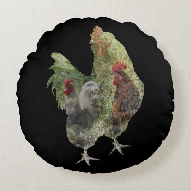 J'Ai Rempli Mon Poulet, Coussin Rond (Devant)