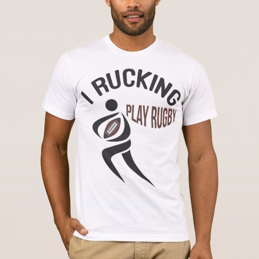 J'Ai Rucé, Joue Au T-shirt Rugby (Devant)