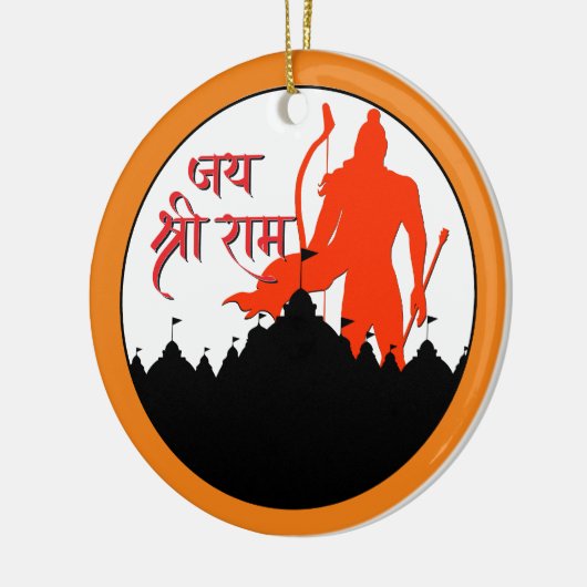 Jai Shree Ram Pran Pratishtha Keramisch Ornament (Links)