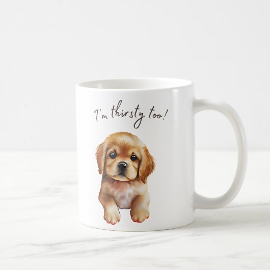 J'ai soif trop triste chiot Mug (Droite)