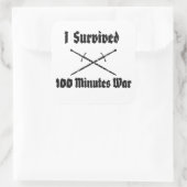 J'ai survécu 100 minutes Sticker de guerre (Sac)