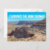 J'ai survécu à la carte postale Moki Dugway (Devant / Derrière)