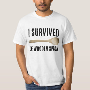 J'AI SURVÉCU À LA POIGNÉE EN BOIS, T-shirts amusan