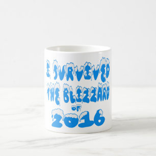 J'ai survécu à la tempête de neige de 2016 tasses