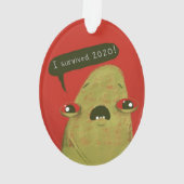 J'ai survécu à l'ornement de Gregg 2020 par Laura  (dos)