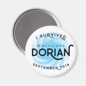 J'ai survécu à l'ouragan Dorian Magnet (Recto/Verso)