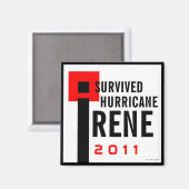 J'ai survécu à l'ouragan Irene Magnet 2 (Recto/Verso)