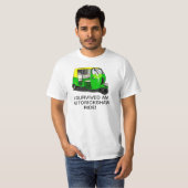 J'AI SURVÉCU à un T-shirt de TOUR d'AUTORICKSHAW (Devant entier)