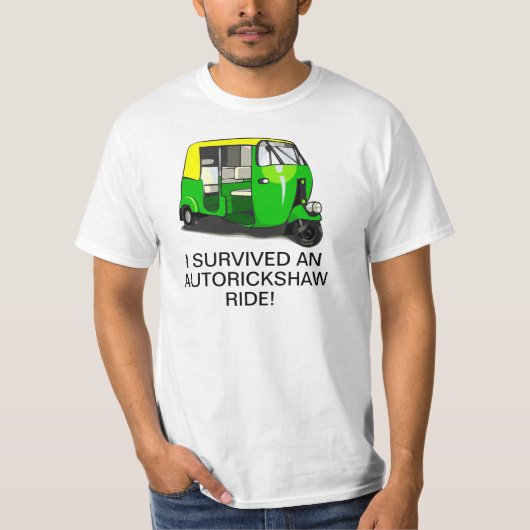 J'AI SURVÉCU à un T-shirt de TOUR d'AUTORICKSHAW (Devant)