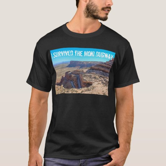J'ai survécu au T-shirt des hommes de Moki Dugway (Devant)