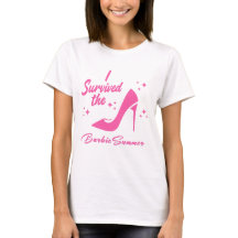 J'ai survécu au T-shirt d'été Barbie | Rose rétro