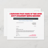 J'ai survécu quatre ans par RoseWrites carte posta (Devant / Derrière)