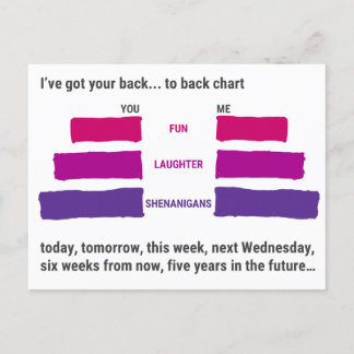 J'ai ton dos... à dos Carte Postale