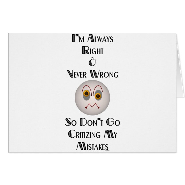 J'ai toujours raison (Devant horizontal)