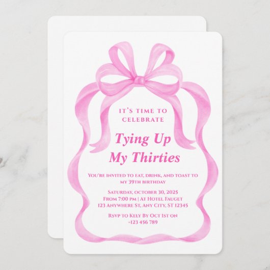 J'Ai Trente Ans Invitation (Devant / Derrière)