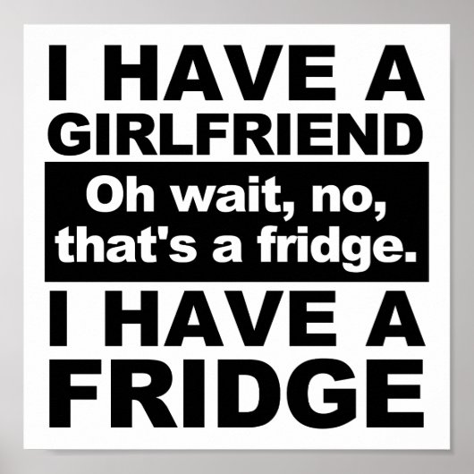J'ai un frigo Poster drôle (Devant)
