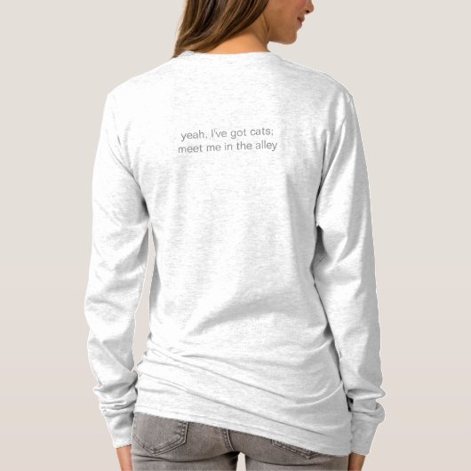 J'ai un t-shirt de chats d'allée (Dos)