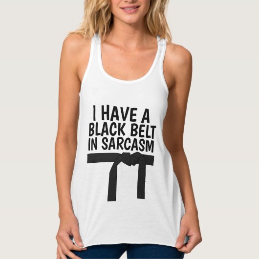 J'AI UNE CEINTURE NOIRE À SARCASM, T-Shirts pour d (Devant)