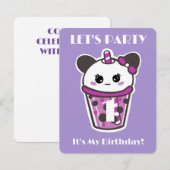 J'AI UNE INVITATION D'ANNIVERSAIRE KAWAII (Devant / Derrière)