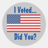 J'Ai Voté...Vous Avez ? Autocollants (Devant)