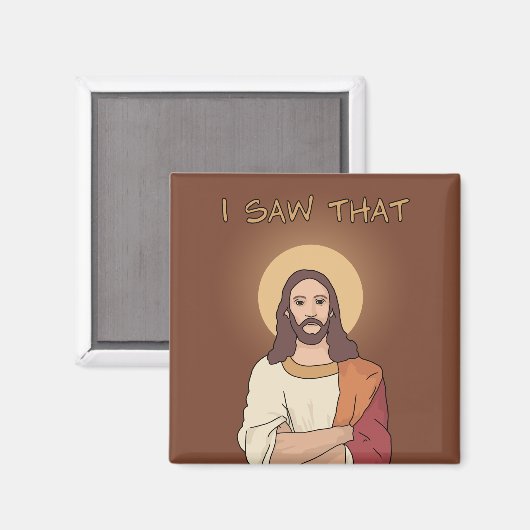 "J'Ai Vu Ça" Jésus Magnet (Recto/Verso)