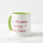 J'Ai Vu maman embrasser le Père Noël Mug (Devant gauche)