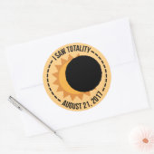 J'Ai Vu Totalité Solaire Eclipse 2017 Stickers (Enveloppe)