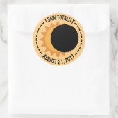 J'Ai Vu Totalité Solaire Eclipse 2017 Stickers (Sac)