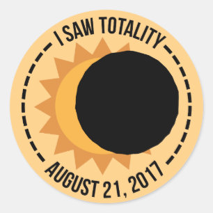 J'Ai Vu Totalité Solaire Eclipse 2017 Stickers