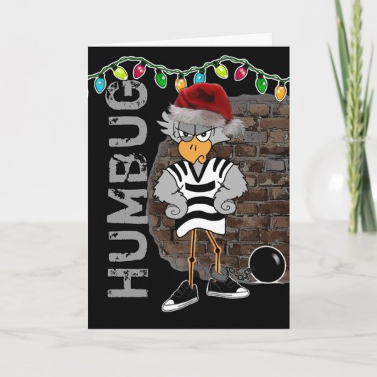 Jail Bird Christmas Kaart (Voorkant)