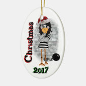 Jailbird Kerstversiering Keramisch Ornament (Links)