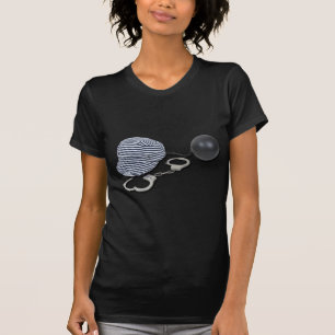JailBirdHandcuffsBallChain073011 T-shirt