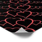 J'aime Affiche de la Tour Eiffel de Paris (Coin)